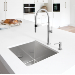 BLANCO  Precision Undermount 18.93-in x 18-in Satin Polished Single Bowl Stainless Steel Kitchen Sink
