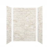 Transolid  SaraMar 48-in W x 36-in D x 72-in H Biscotti Marble Three-piece Shower Wall Surround