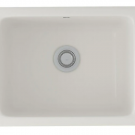 Rohl  Allia Undermount 24-in x 18.5-in Biscuit Single Bowl 1-Hole Fireclay Kitchen Sink