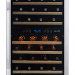 NewAir  24-in W 116-Bottle Capacity Stainless Steel and Black Dual Zone Cooling Built-In/freestanding Wine Cooler