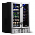 NewAir  23.5-in W 18-Bottle Capacity Stainless Steel Dual Zone Cooling Built-In/freestanding Wine Cooler