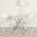 Flash Furniture Flash Furniture White Folding Chair and Table Collection