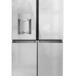 Cafe  Modern Glass 27.4-cu ft 4-Door French Door Refrigerator with Ice Maker (Platinum Glass) ENERGY STAR