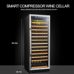 LANBO  23.4-in W 149-Bottle Capacity Black Built-In/freestanding Wine Cooler