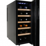 Koolatron  10.25-in W 12-Bottle Capacity Black Freestanding Wine Cooler