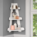 RiverRidge  White Corner Tiered Shelf 11.5-in L x 11.5-in D (3 Decorative Shelves)