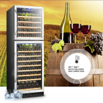 LANBO  23.4-in W 162-Bottle Capacity Black Dual Zone Cooling Built-In/freestanding Wine Cooler