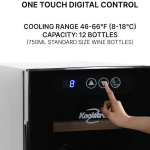 Koolatron  10.25-in W 12-Bottle Capacity Black Freestanding Wine Cooler