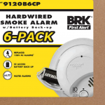 First Alert  Brk 6-Pack Hardwired Ionization Sensor Smoke Detector