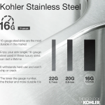 KOHLER  Poise Undermount 33-in x 18-in Stainless Steel Single Bowl Stainless Steel Kitchen Sink