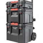 CRAFTSMAN  TRADESTACK System 22-in Black Plastic Wheels Lockable Tool Box