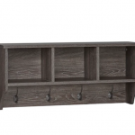 RiverRidge  Dark Weathered Wood Grain Wall Cabinet 31.63-in L x 9.38-in D (1 Decorative Shelves)