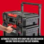 CRAFTSMAN  TRADESTACK System 22-in Black Plastic Wheels Lockable Tool Box