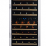 NewAir  24-in W 116-Bottle Capacity Stainless Steel and Black Dual Zone Cooling Built-In/freestanding Wine Cooler