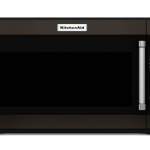 KitchenAid  2-cu ft 1000-Watt Over-the-Range Microwave with Sensor Cooking (Black Stainless Steel with Printshield Finish)
