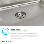 Elkay  Lustertone Drop-In 54-in x 22-in Lustrous Satin Double Offset Bowl 1-Hole Stainless Steel Kitchen Sink with Drainboard