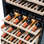 NewAir  24-in W 116-Bottle Capacity Stainless Steel and Black Dual Zone Cooling Built-In/freestanding Wine Cooler