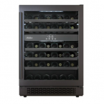 Avallon  23.8125-in W 46-Bottle Capacity Black Stainless Steel Dual Zone Cooling Built-In Wine Cooler