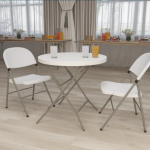 Flash Furniture Flash Furniture White Standard Folding Chair and Table Collection