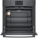 Bosch  500 Series 30-in Self-cleaning Single Electric Wall Oven (Black Stainless Steel)