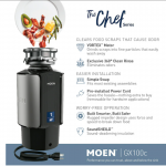 Moen  Chef Corded 1-HP Continuous Feed Noise Insulation Garbage Disposal