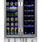 NewAir  23.5-in W 18-Bottle Capacity Stainless Steel Dual Zone Cooling Built-In/freestanding Wine Cooler