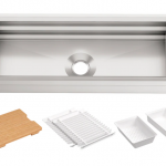 KOHLER  Prolific Undermount 44-in x 11.0625-in Stainless Steel Single Bowl Stainless Steel Workstation Kitchen Sink with Drainboard