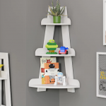 RiverRidge  White Corner Tiered Shelf 15.5-in L x 11.5-in D (3 Decorative Shelves)