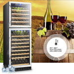 LANBO  23.4-in W 162-Bottle Capacity Black Dual Zone Cooling Built-In/freestanding Wine Cooler