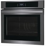 Frigidaire  30-in Self-cleaning Convection Single Electric Wall Oven (Black Stainless Steel)