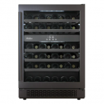 Avallon  23.8125-in W 46-Bottle Capacity Black Stainless Steel Dual Zone Cooling Built-In Wine Cooler