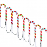 Gemmy  Orchestra of Lights 8-Marker Multicolor Candy Cane Christmas Pathway Markers