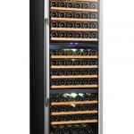 LANBO  23.4-in W 149-Bottle Capacity Black Dual Zone Cooling Built-In Wine Cooler