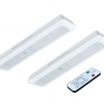 ecolight  2-Pack 9-in Battery LED Under Cabinet Light Bar Light with Remote