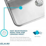 Elkay  Lustertone Drop-In 66-in x 25-in Lustrous Satin Double Equal Bowl Stainless Steel Kitchen Sink with Drainboard