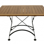 Sunnydaze Decor  4-ft x 2.6-ft Indoor or Outdoor Rectangle Wood Brown Folding Card Table (6-Person)