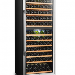 LANBO  23.4-in W 138-Bottle Capacity Black Dual Zone Cooling Built-In Wine Cooler