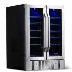 NewAir  23.5-in W 18-Bottle Capacity Stainless Steel Dual Zone Cooling Built-In/freestanding Wine Cooler