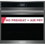 Frigidaire  Gallery 30-in Self-cleaning Air Fry Air Sous Vide Convection European Element Single Electric Wall Oven (Smudge-proof Black Stainless Steel)