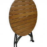 Sunnydaze Decor  3-ft x 2.6-ft Indoor or Outdoor Round Wood Brown Folding Card Table (2-Person)