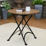 Sunnydaze Decor  3-ft x 2.6-ft Indoor or Outdoor Round Wood Brown Folding Card Table (2-Person)