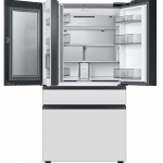 Samsung Samsung Bespoke 4-Door French Door Counter-Depth White Smart Hub Top Right Panel Only Installed Refrigerator (Panels Sold