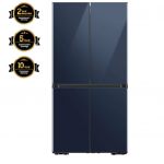 Samsung  Bespoke 22.8-cu ft 4-Door Counter-depth French Door Refrigerator with Dual Ice Maker and Door within Door (Navy Glass) ENERGY STAR