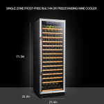 LANBO  23.4-in W 171-Bottle Capacity Black Built-In Wine Cooler