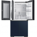 Samsung  Bespoke 22.8-cu ft 4-Door Counter-depth French Door Refrigerator with Dual Ice Maker and Door within Door (Navy Glass) ENERGY STAR