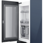 Samsung  Bespoke 22.8-cu ft 4-Door Counter-depth French Door Refrigerator with Dual Ice Maker and Door within Door (Navy Glass) ENERGY STAR