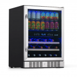 NewAir  23.5-in W 90-Bottle Capacity Stainless Steel Dual Zone Cooling Built-In /freestanding Wine Cooler