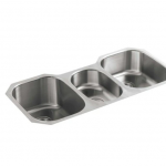 KOHLER  Undertone Undermount 41.62-in x 20.12-in Stainless Steel Triple Bowl Stainless Steel Kitchen Sink