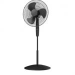 Utilitech  18-in 3-Speed Indoor Black Oscillating Pedestal Fan