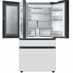 Samsung Samsung Bespoke 4-Door French Door Standard-Depth White Smart Hub Top Right Panel Only Installed Refrigerator (Panels Sold